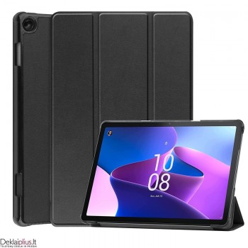Dirbtinės odos atverčiamas dėklas - juodas (Lenovo tab m10 10.1 (3rd gen) (TB328FU-TB328XU)